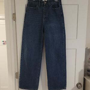 American Made Just Black Denim wide Leg Jeans